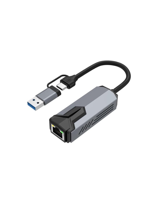 Ethernet Adapter 5000Mbps 5G USB 3.0 Type C to RJ45 Network Card Wired Ethernet Gigabit Adapter Card LAN Hub Compatible with MacBook iPad - Image 1